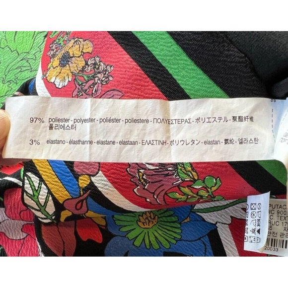 Zara Woman’s Dress Mini Black Floral Mini Short Sleeve Size Medium Spring Summer - Picture 5 of 6